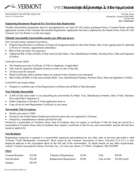 Printable Vt Registration Template